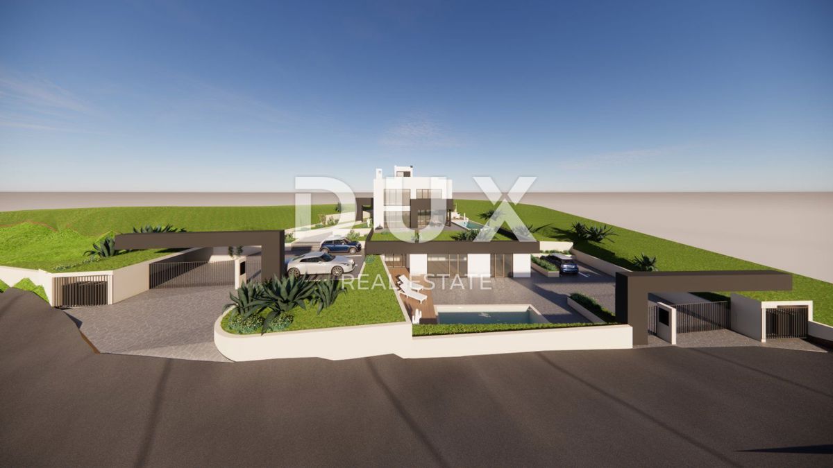 OPATIJA, LOVRAN, DOBREĆ - casa alta non finita 400 m2 con vista panoramica sul mare