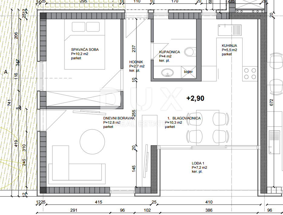 RIJEKA, MARINIĆI - appartamento 45 m2, 1 camera da letto + soggiorno in un NUOVO EDIFICIO! OPPORTUNITÀ!