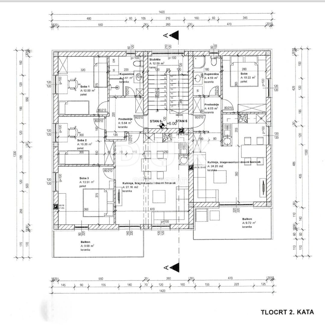 Appartamento Viškovo, 85m2