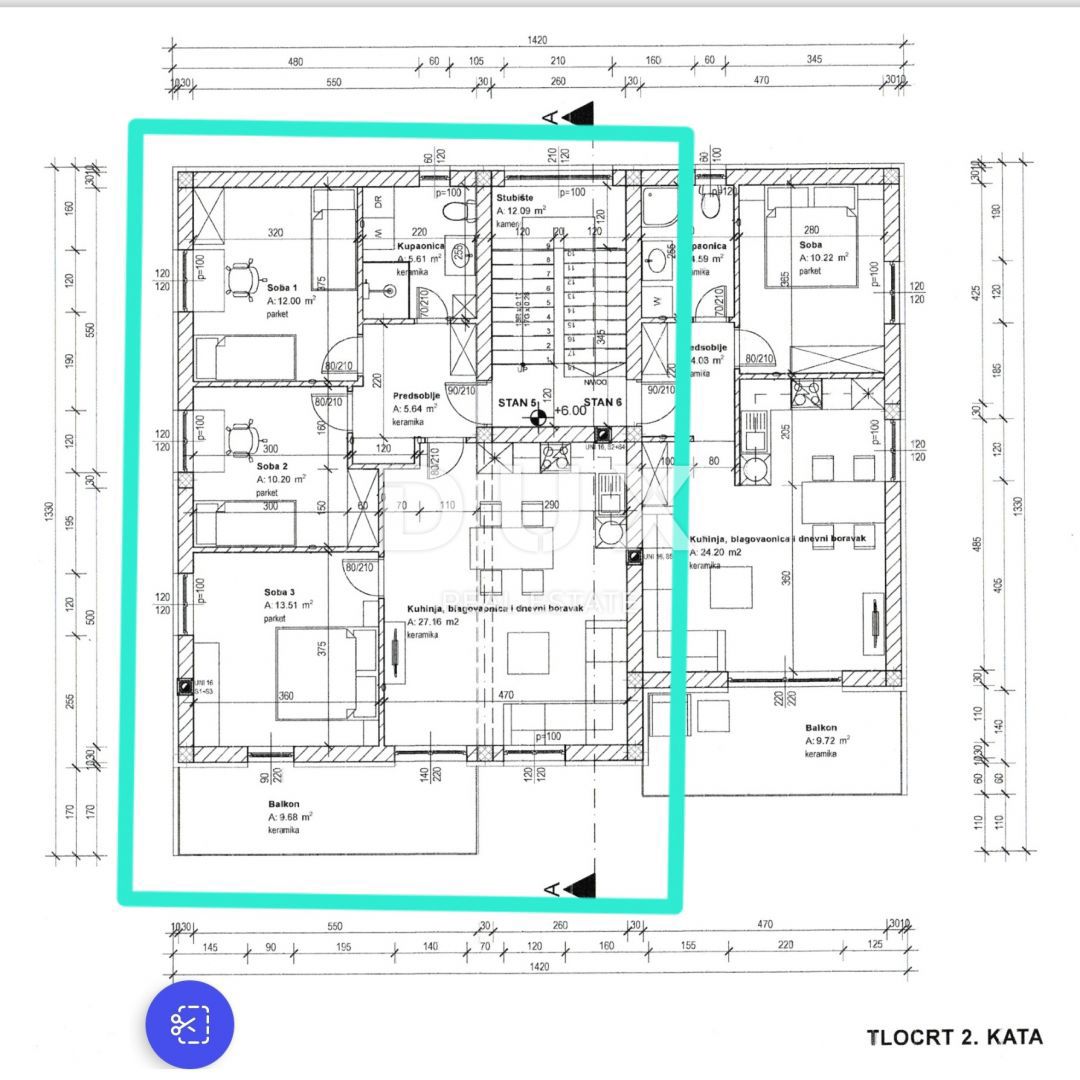 Appartamento Viškovo, 85m2