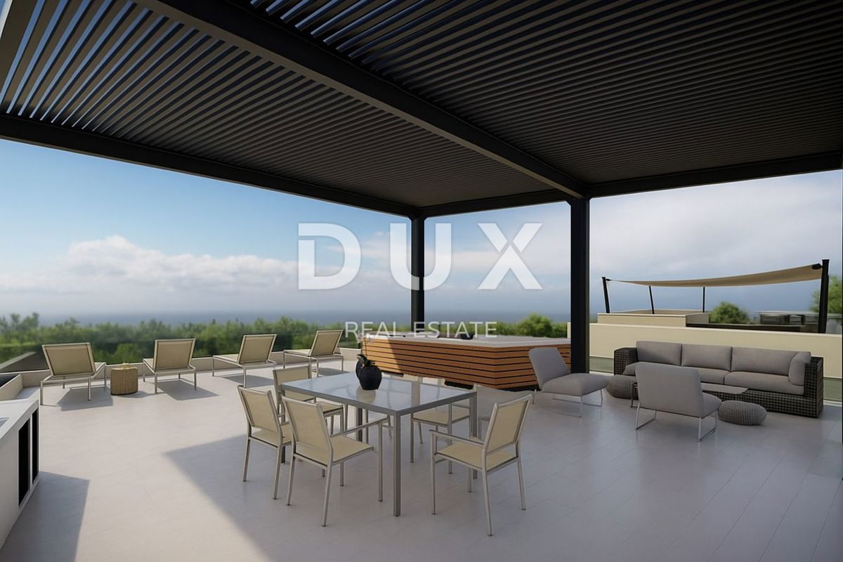 OPATIJA, IKA - Attico con vista panoramica e lussuosa terrazza sul tetto 