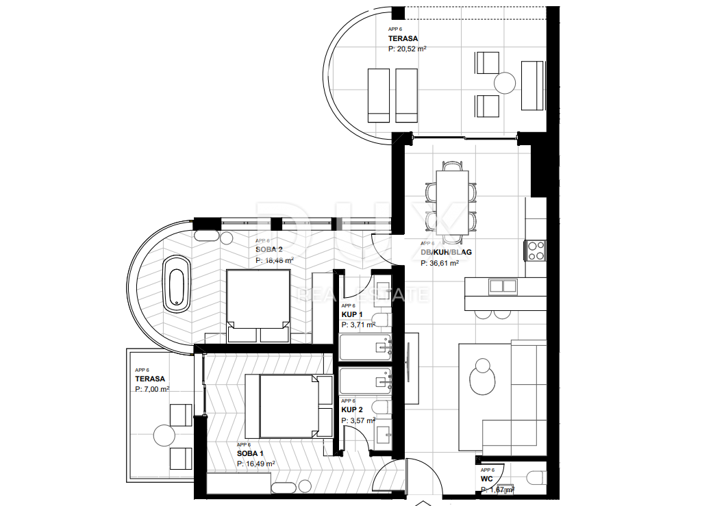OPATIJA, LOVRAN – Appartamento esclusivo con vista panoramica e piscina