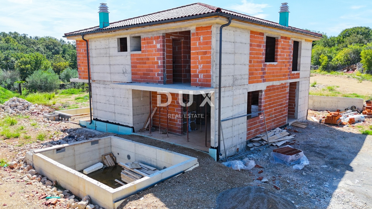 ISOLA DI KRK, MALINSKA - Casa bifamiliare di nuova costruzione in una posizione fantastica!