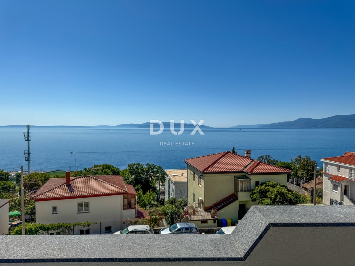 RIJEKA, KANTRIDA - Appartamento di 94 m2 in un lussuoso edificio di nuova costruzione a soli 250 metri dal mare con garage e vista panoramica sul mare