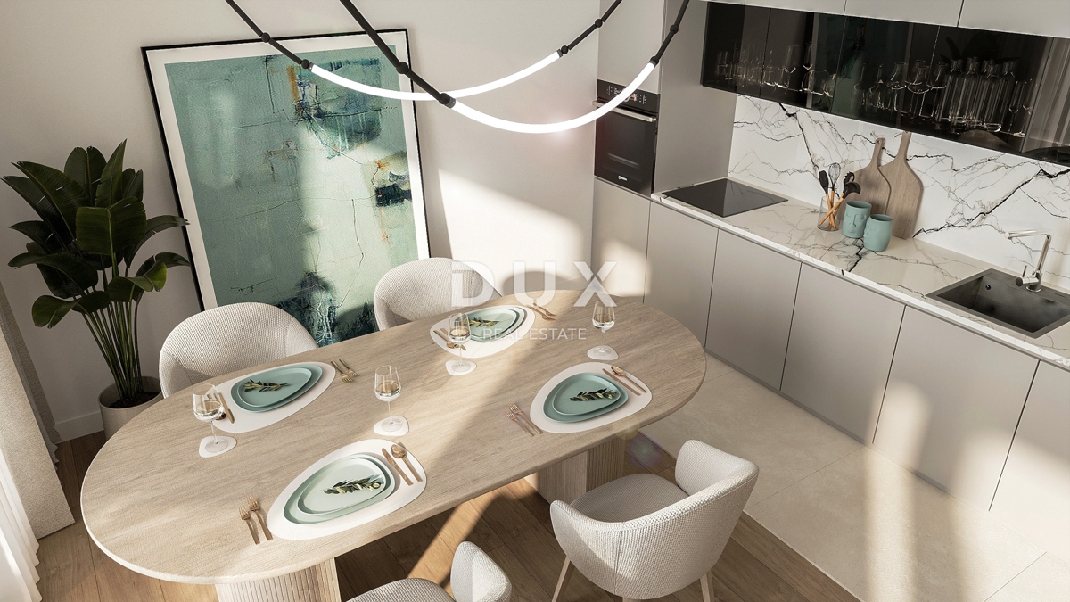 RIJEKA, KANTRIDA - Appartamento di 94 m2 in un lussuoso edificio di nuova costruzione a soli 250 metri dal mare con garage e vista panoramica sul mare