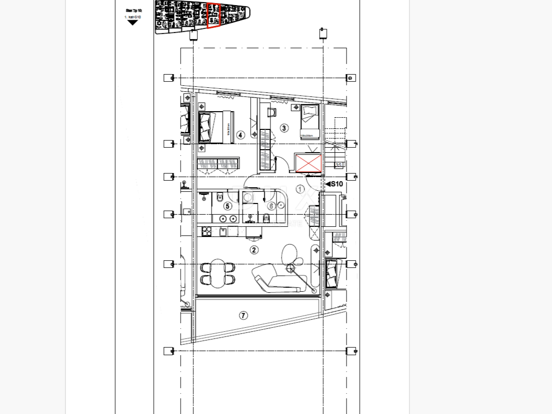 RIJEKA, KANTRIDA - Appartamento di 94 m2 in un lussuoso edificio di nuova costruzione a soli 250 metri dal mare con garage e vista panoramica sul mare