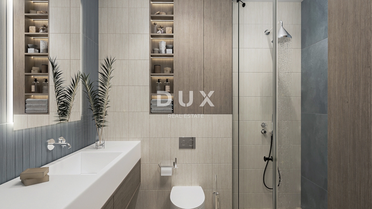 RIJEKA, KANTRIDA - Appartamento di 94 m2 in un lussuoso edificio di nuova costruzione a soli 250 metri dal mare con garage e vista panoramica sul mare