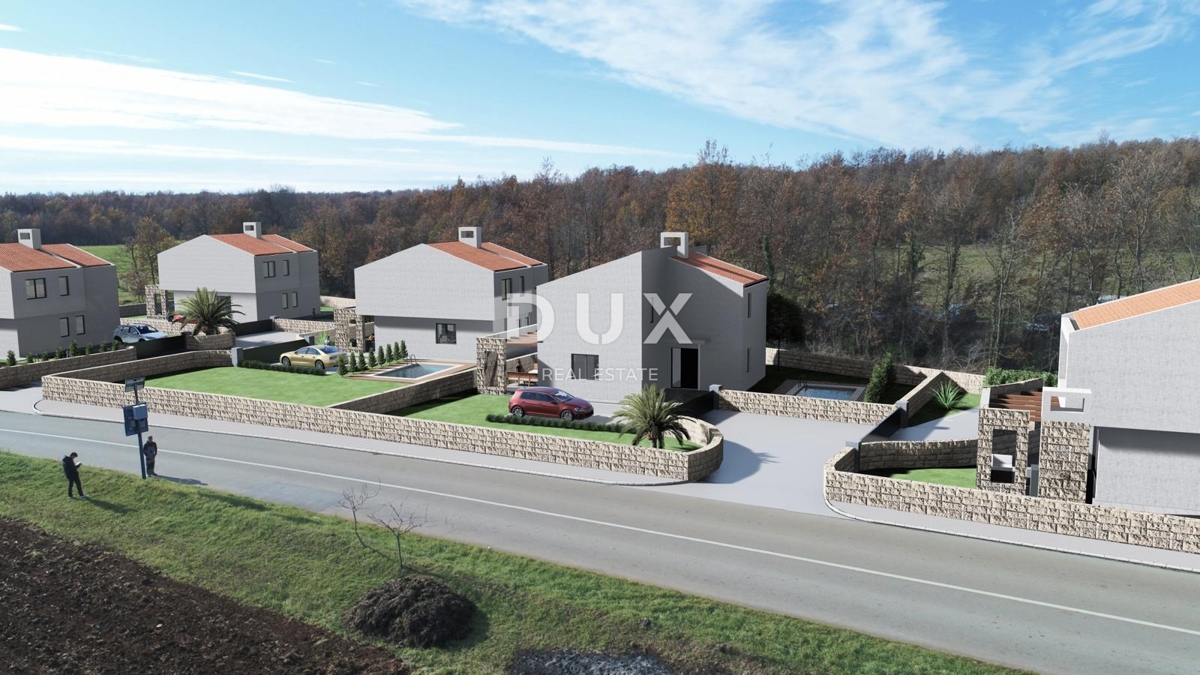 ISTRIA, BARBAN - Opportunità di investimento! Terreni edificabili con vista mare con progetto concettuale!