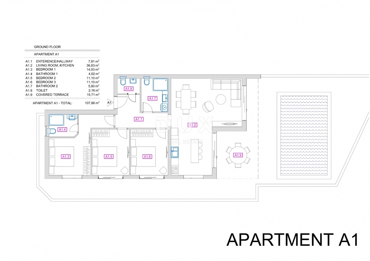 Appartamento Vrbnik, 101m2