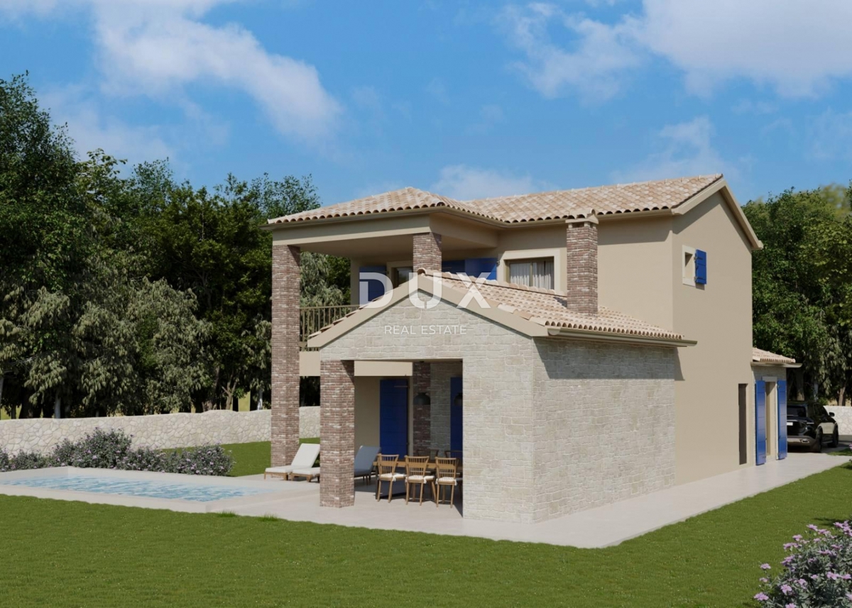 ISTRIA, ŽMINJ - Nuova casa mediterranea con vista sui vigneti in un complesso privato!