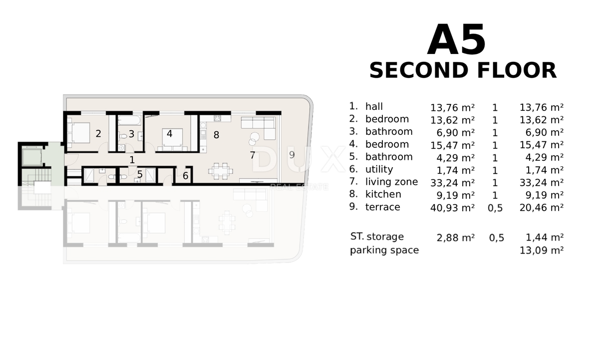 OPATIJA, IČIĆI - Appartamento premium con terrazza e vista spettacolare