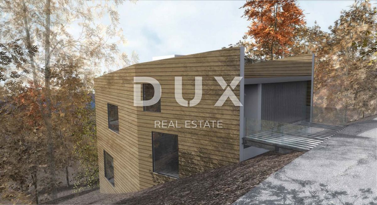 GORSKI KOTAR, FUŽINE - un progetto unico nel cuore del Gorski Kotar, terreno edificabile di 2140 m2 con progetto per una villa, opportunità di investimento!