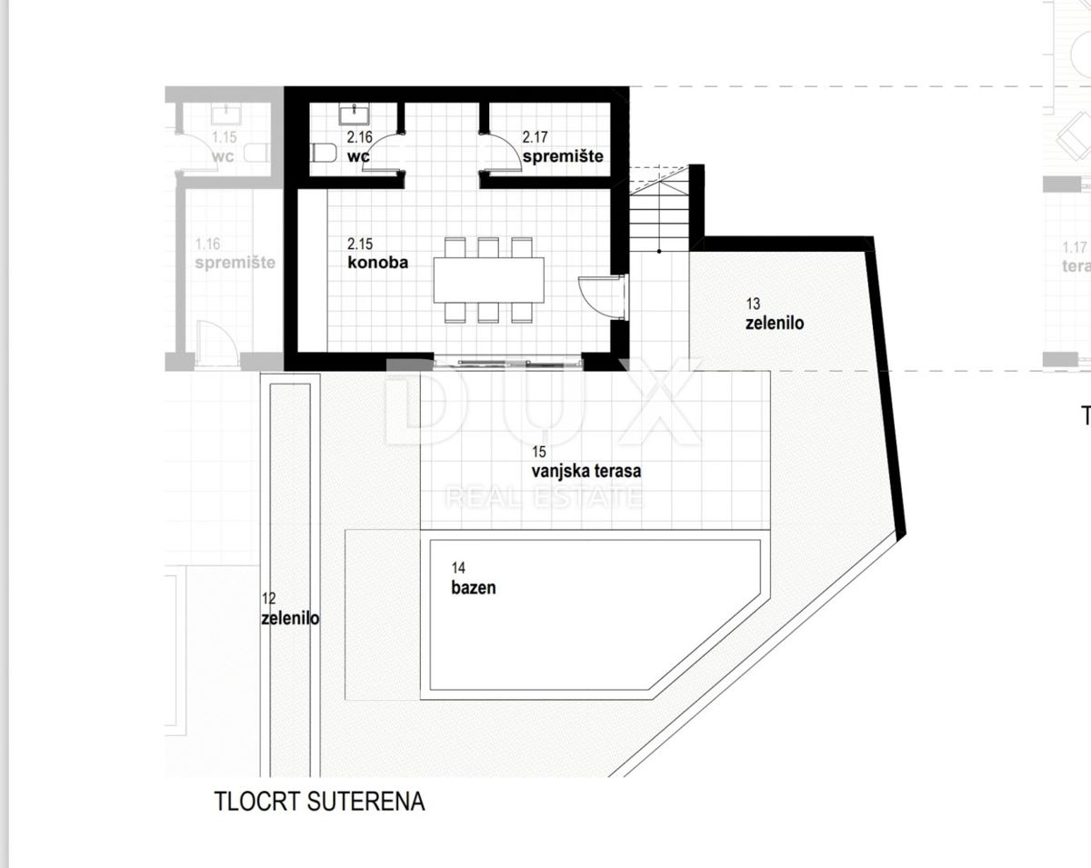 RIJEKA, KOSTRENA - esclusivo appartamento duplex 164,90 m2 nuova costruzione con splendida vista mare e piscina + giardino 182,60 m2 - S2-D