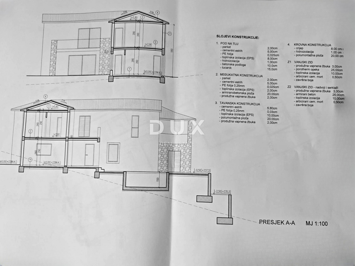 ISTRIA, RABAC - Terreno con permesso di costruire e vista mare