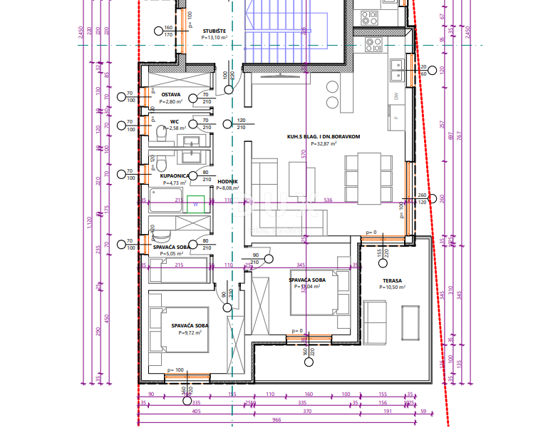 ŠIBENIK, VODICE – Appartamento al primo piano con balcone
