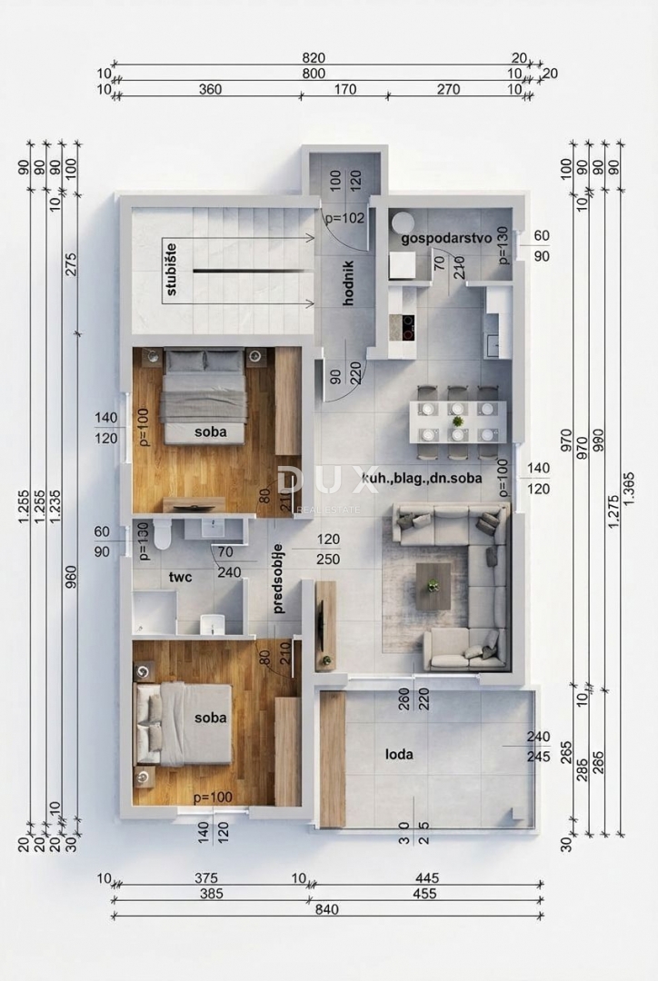ISOLA DI RAB, KAMPOR - Nuova costruzione! Appartamento con due camere da letto al 1° piano con vista