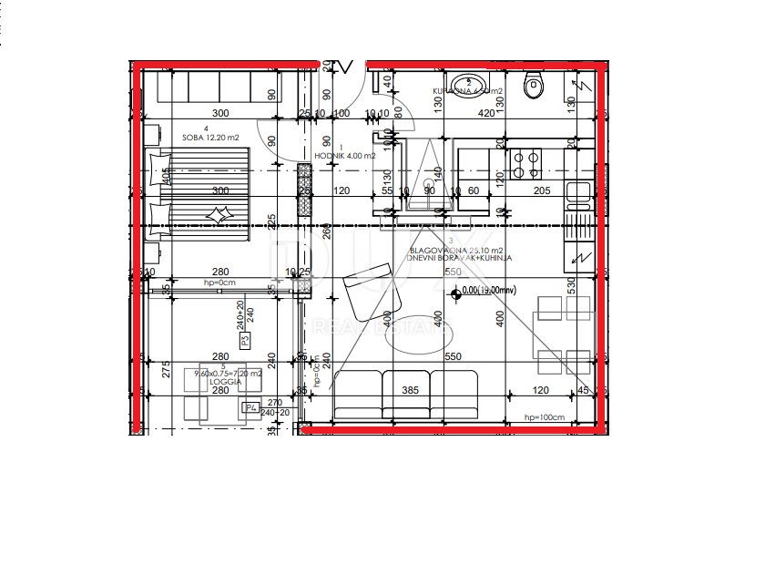 Appartamento Veli vrh, Pula, 55m2
