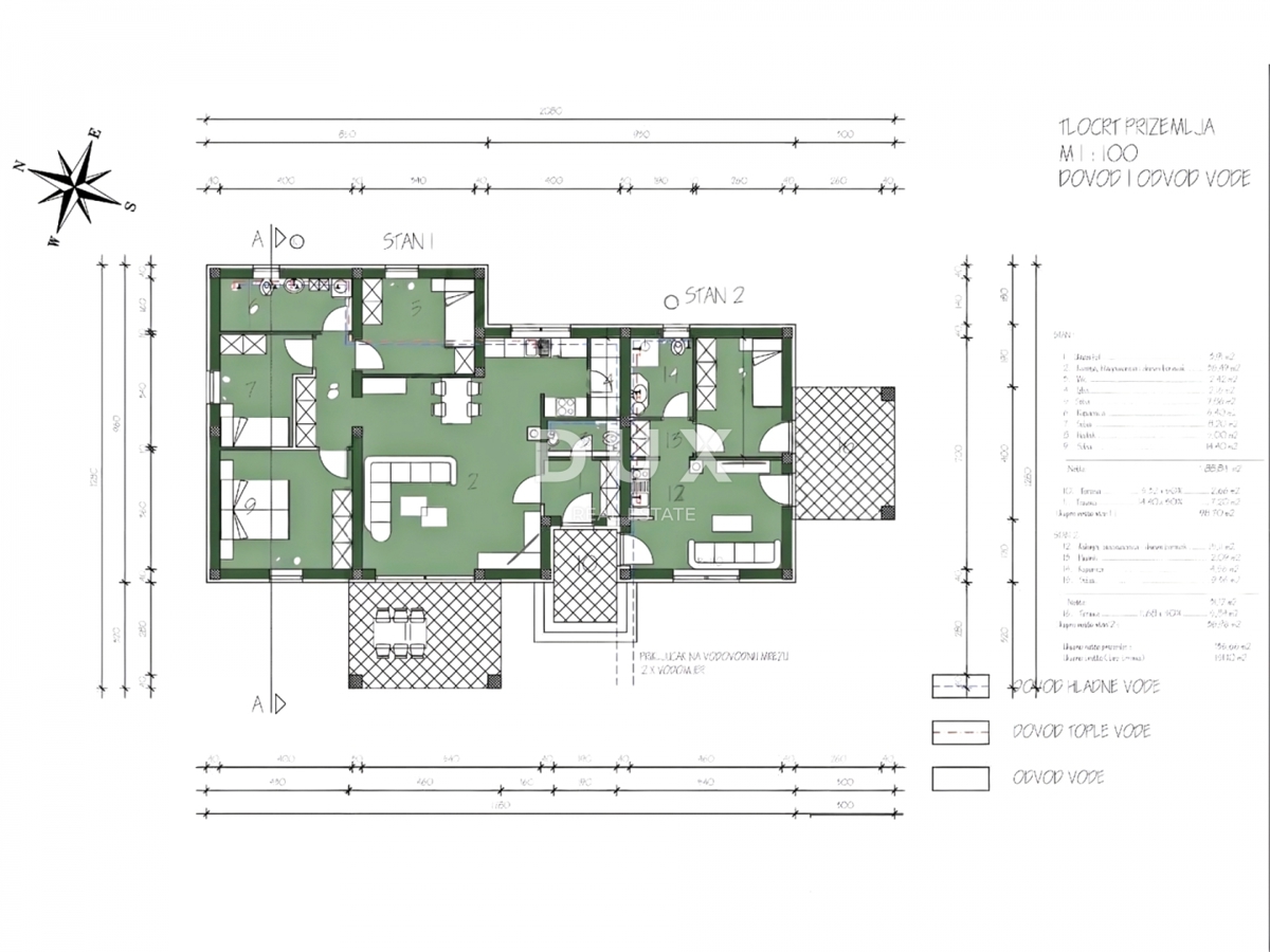 ISTRIA, LABIN - Terreno con permesso di costruzione in periferia