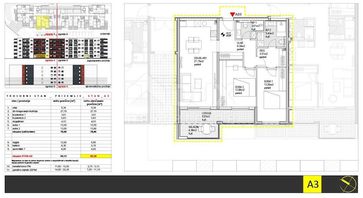 Appartamento Paveki, Kostrena, 81,16m2