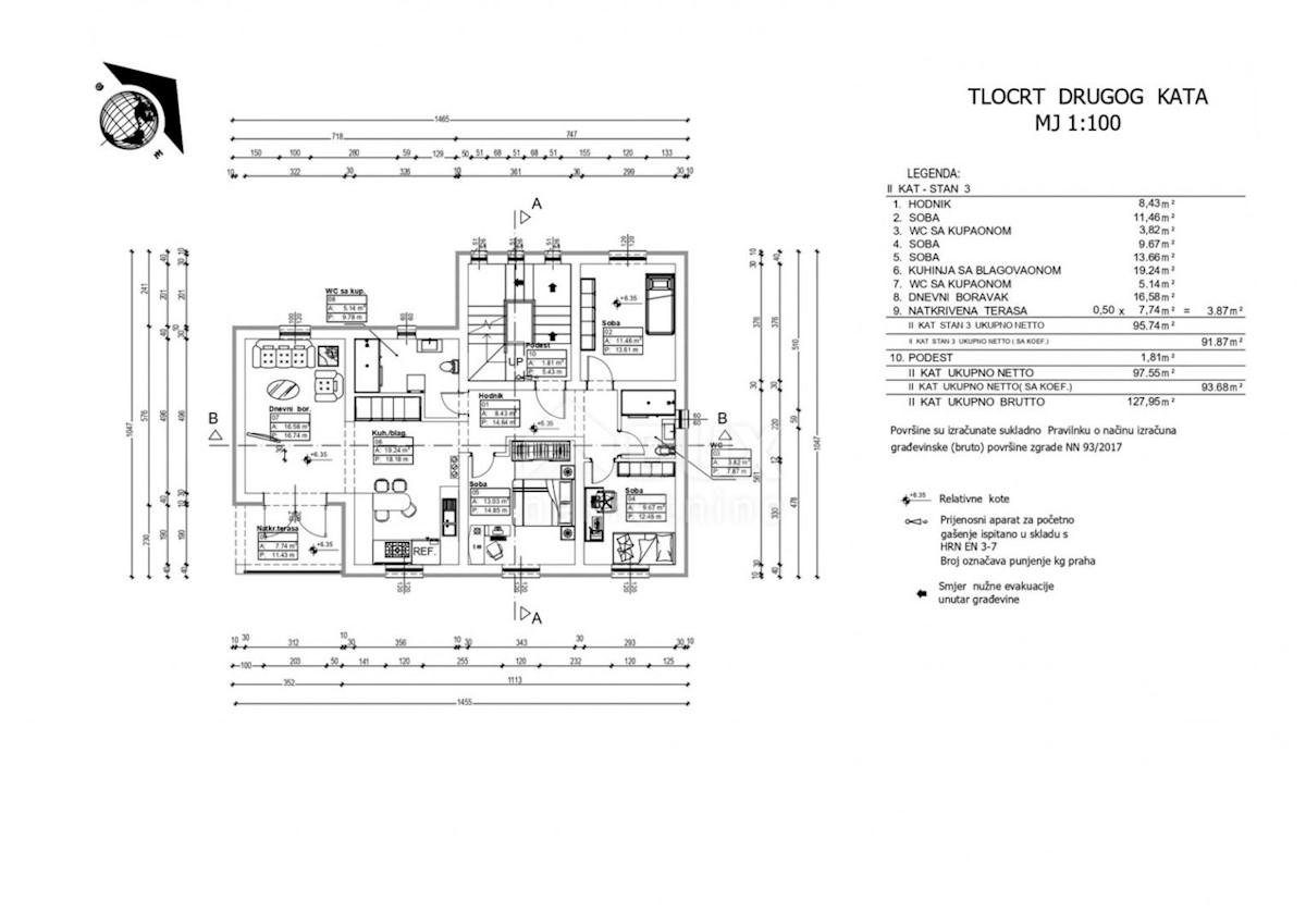 Appartamento Kastav, 106m2