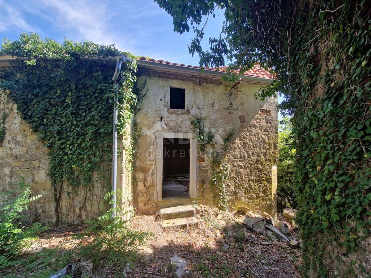 ISTRIA, OPRTALJ - Antica casa in pietra con vista panoramica sul verde