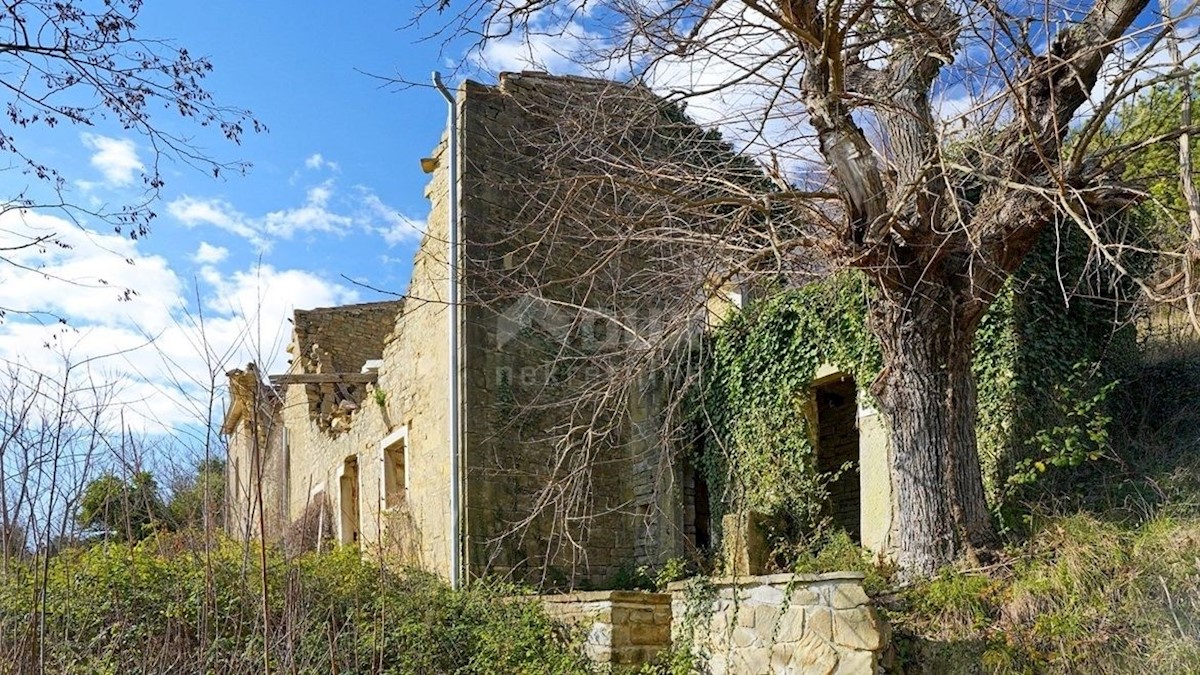 ISTRIA, OPRTALJ - Antica casa in pietra con vista panoramica sul verde