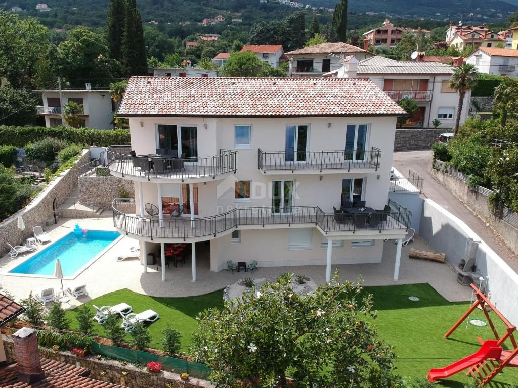OPATIJA, LOVRAN, IKA - villa 380m2 con vista panoramica sul mare e piscina + giardino paesaggistico 700m2
