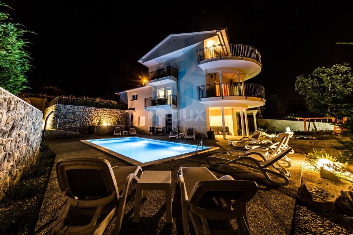 OPATIJA, LOVRAN, IKA - villa 380m2 con vista panoramica sul mare e piscina + giardino paesaggistico 700m2