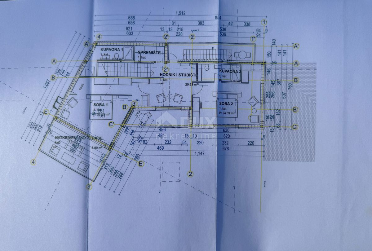 OPATIJA, POLJANE - terreno 4400m2 con permesso di costruzione per villa con piscina e vista mare