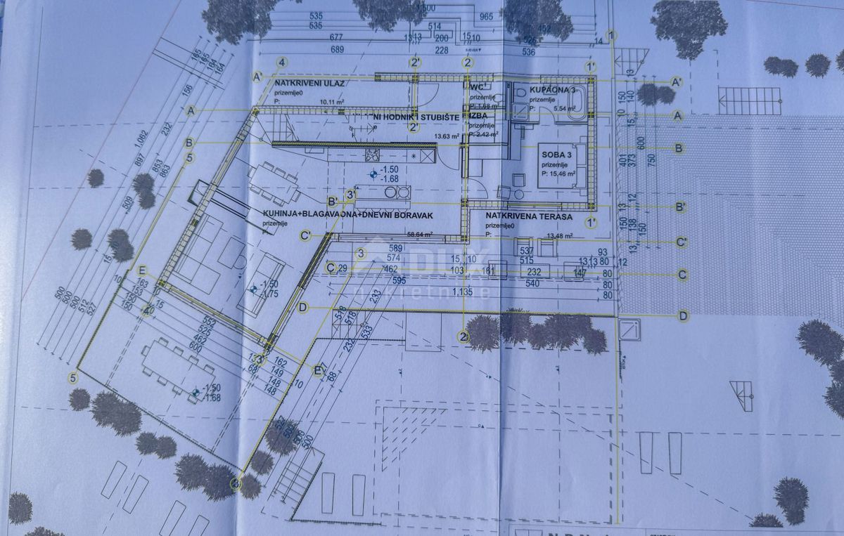 OPATIJA, POLJANE - terreno 4400m2 con permesso di costruzione per villa con piscina e vista mare