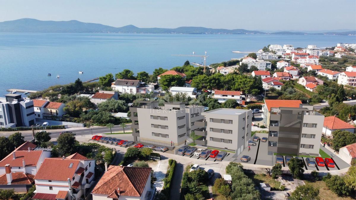 ZADAR, SUKOŠAN, appartamento con 2 camere da letto, attico in splendida costruzione nuova con vista mare