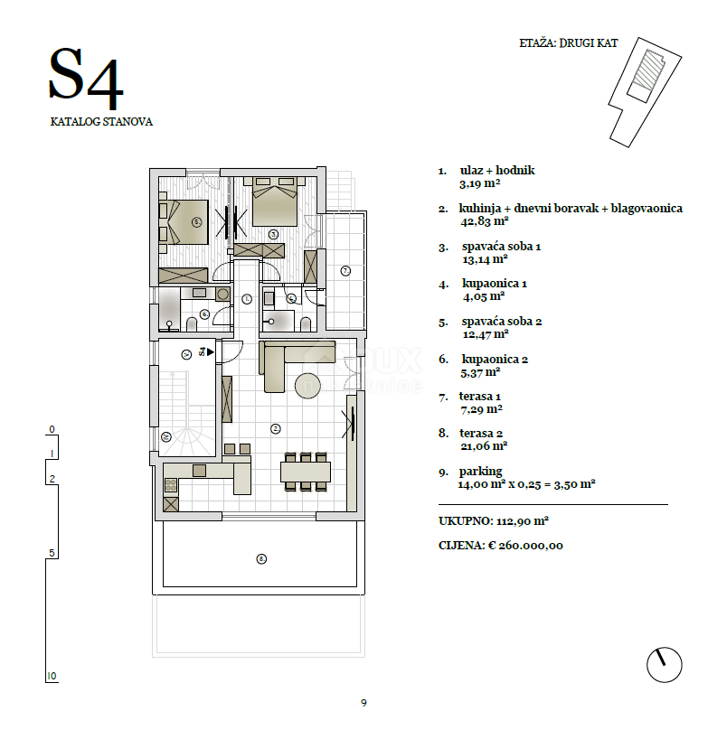 Appartamento Vodice, 135,71m2