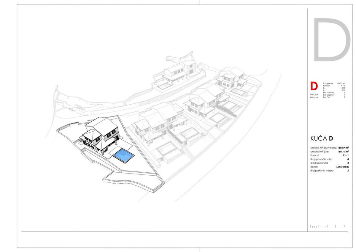 ISOLA DI KRK, TRIBULJE - terreno edificabile con progetto