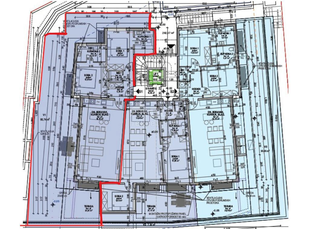 OPATIJA, CENTRO - bellissimo appartamento in una nuova costruzione con vista sul mare 