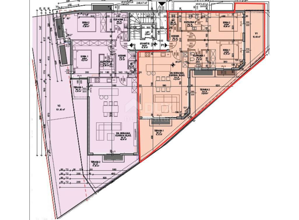 OPATIJA, CENTRO - fantastico appartamento in una nuova costruzione con vista mare, piscina in comune, garage