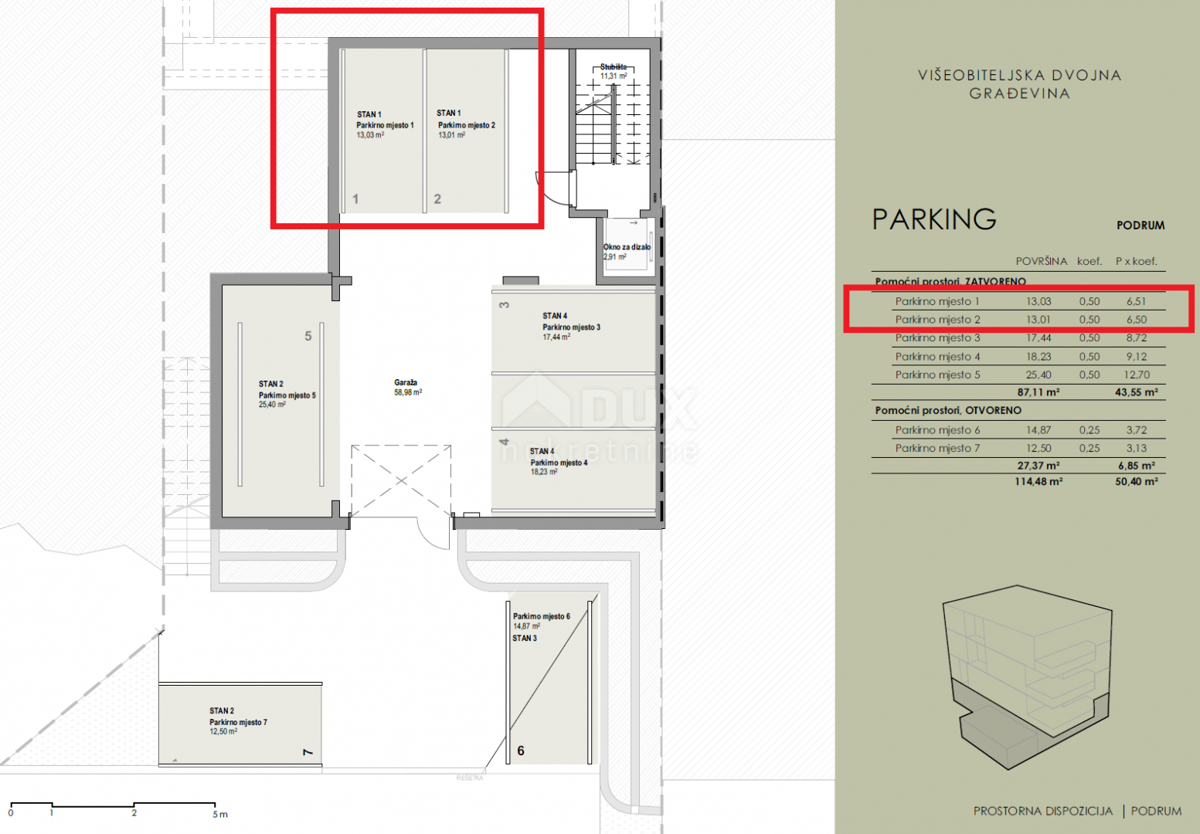 COSTABELLA, BIVIO, KANTRIDA - esclusivo appartamento 101,87 mq piano terra, 100m dal mare, bella vista + giardino 40 mq - APPARTAMENTO 1