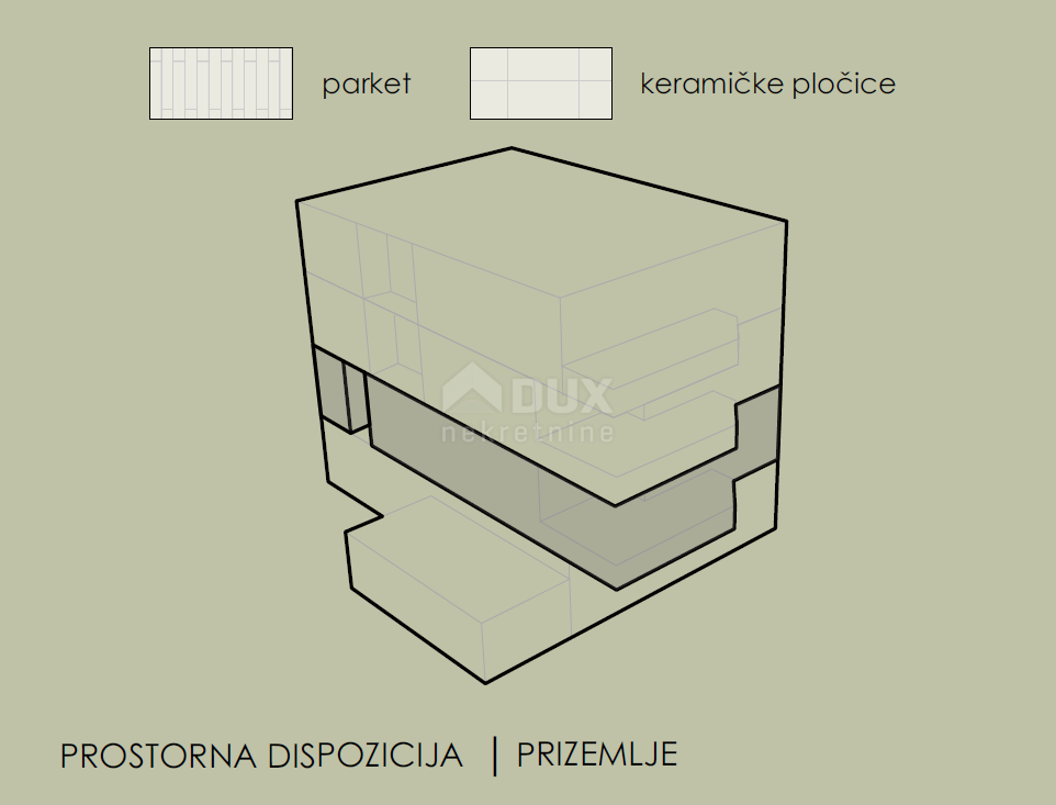 COSTABELLA, BIVIO, KANTRIDA - esclusivo appartamento 101,87 mq piano terra, 100m dal mare, bella vista + giardino 40 mq - APPARTAMENTO 1