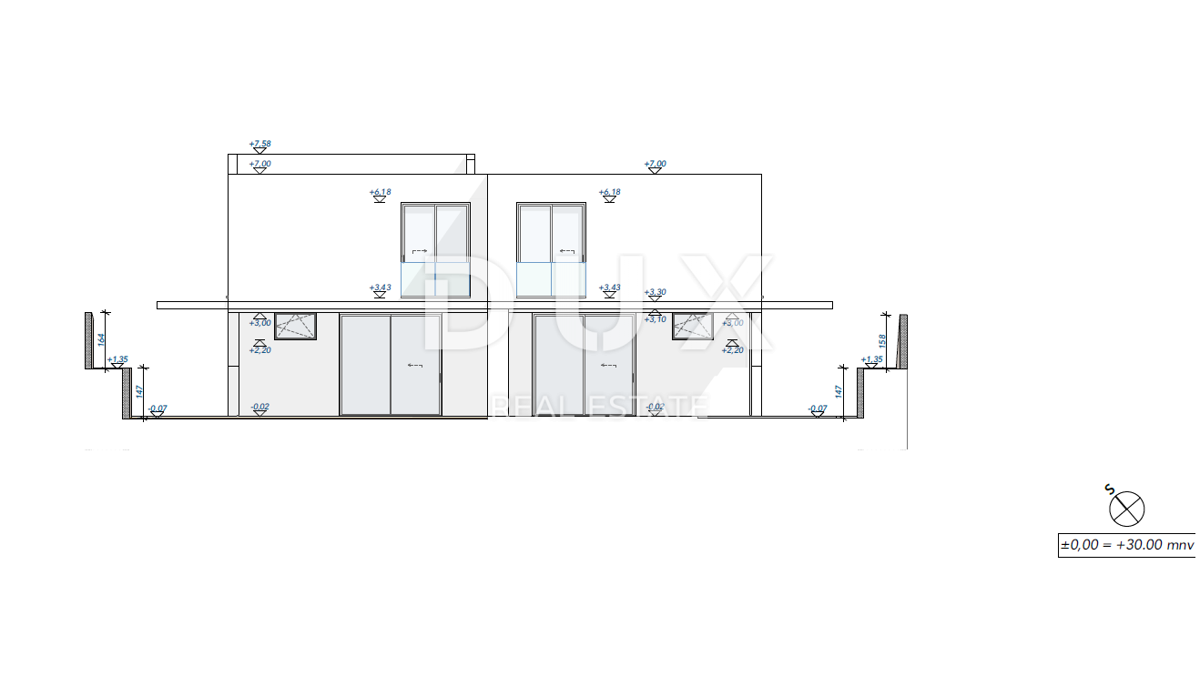 KOSTRENA - villa bifamiliare 2A FILA AL MARE!!! 492m2 con piscina e vista mare + giardino paesaggistico di 500m2