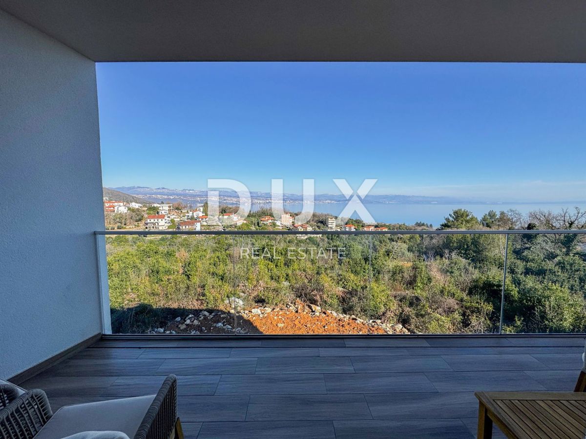 OPATIJA, IKA - ultimo appartamento in nuova costruzione 99m2 + terrazza sul tetto 66m2, vista panoramica sul mare