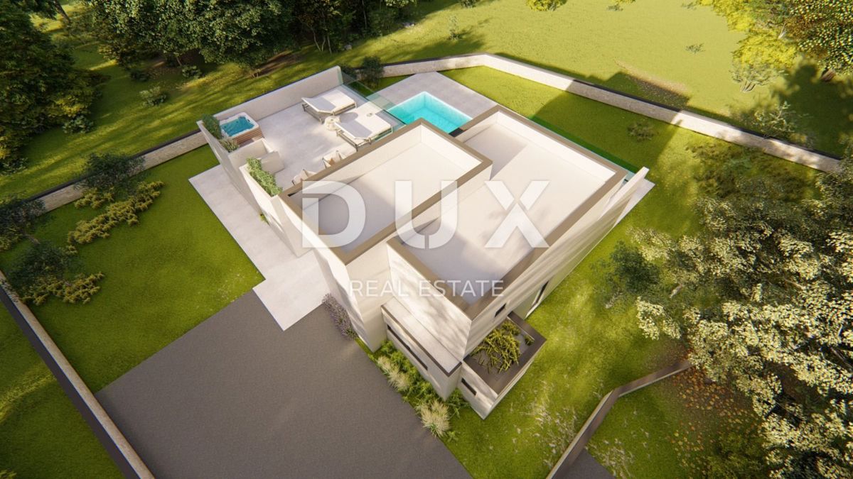 ISTRIA, PULA - villa esclusiva con piscina in fase Rohbau - posizione privata con giardino 2700m2