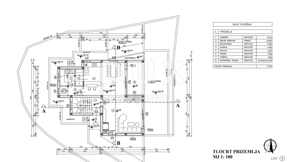 OPATIJA, LOVRAN, DOBREĆ - casa alta non finita 250 m2 con vista panoramica sul mare