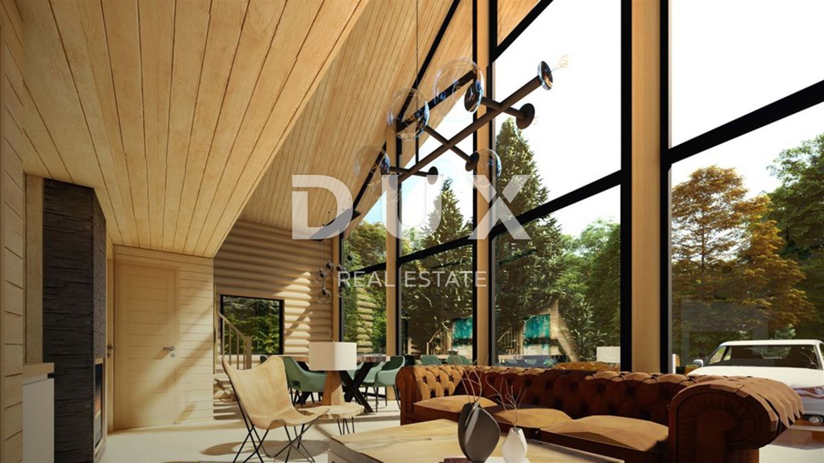GORSKI KOTAR, FUŽINE - casa in legno di alta qualità 124 m2 nelle immediate vicinanze del lago + 400 m2 di dintorni
