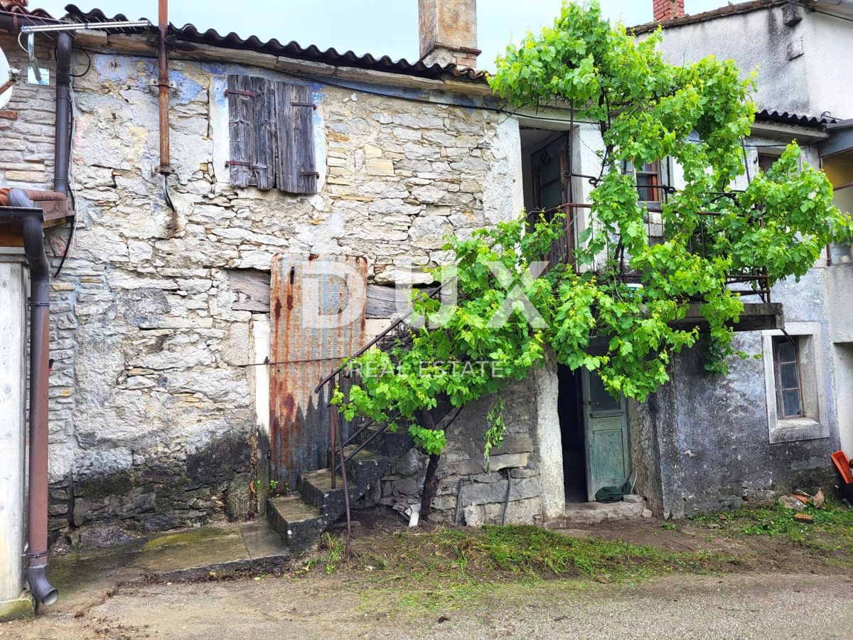 ISTRIA, PINGUENTE - Casa in pietra da ristrutturare con ampio terreno edificabile