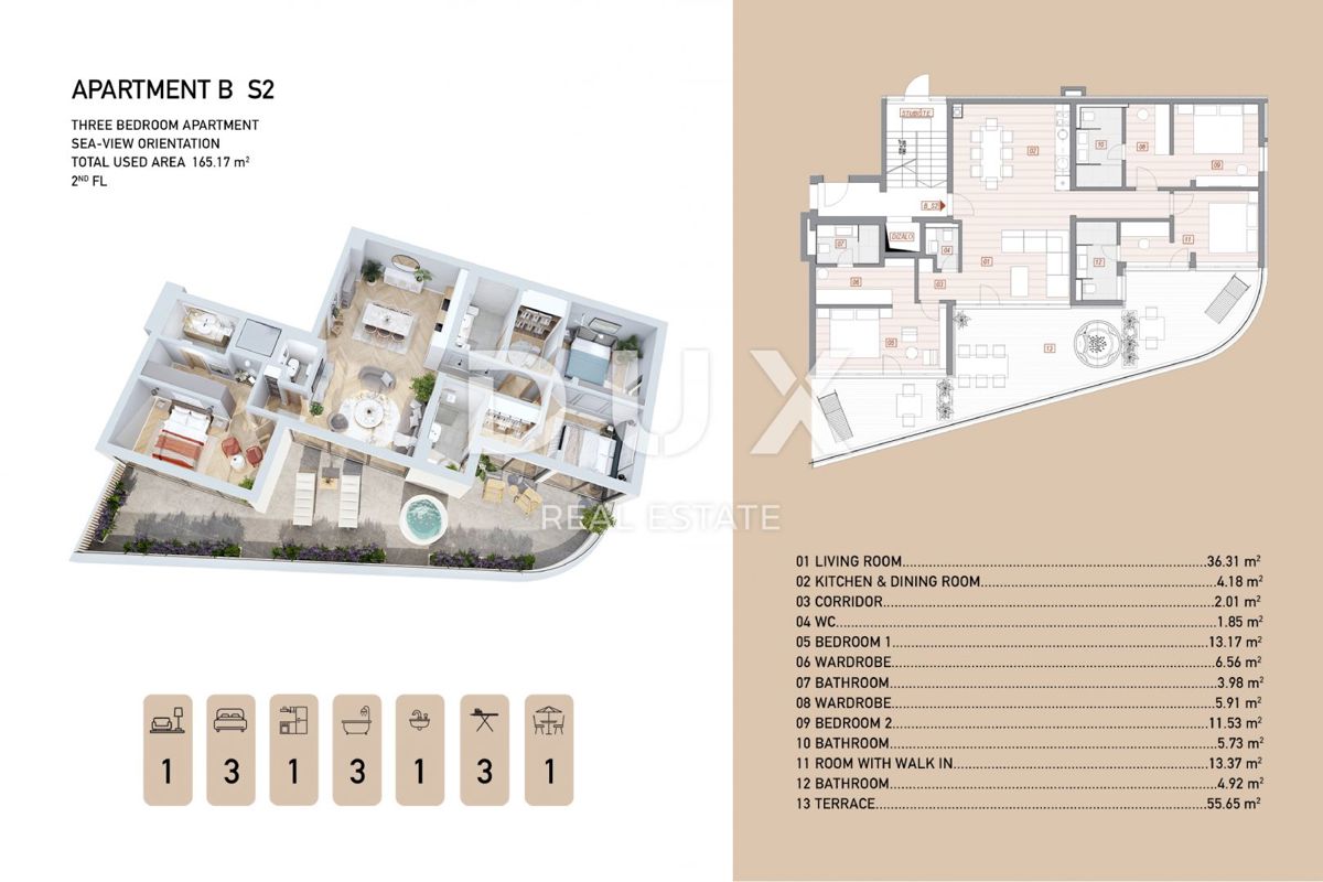ABBAZIA, CENTRO - Nuova costruzione di design superiore con vista mare!