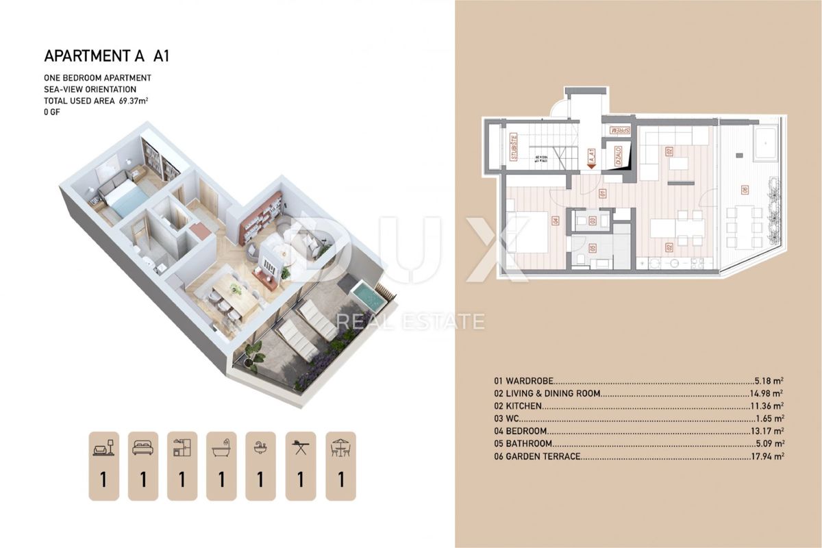 ABBAZIA, CENTRO - Nuova costruzione di design superiore con vista mare!