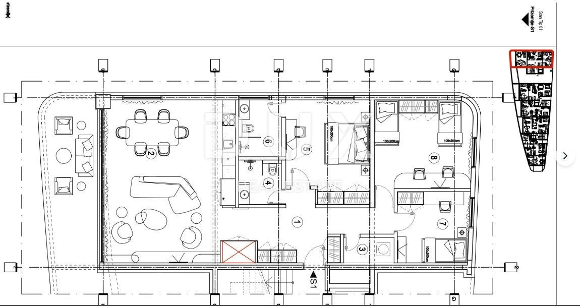 RIJEKA, KANTRIDA - nuovo edificio di lusso di qualità 3R+DB S26, solo da noi