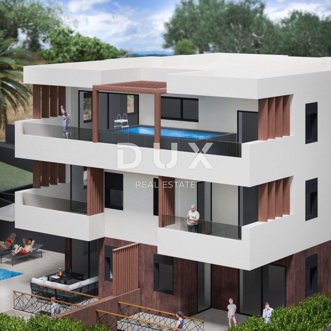 NOVALJA, JAKISNICA - Lussuoso appartamento con piscina e giardino  