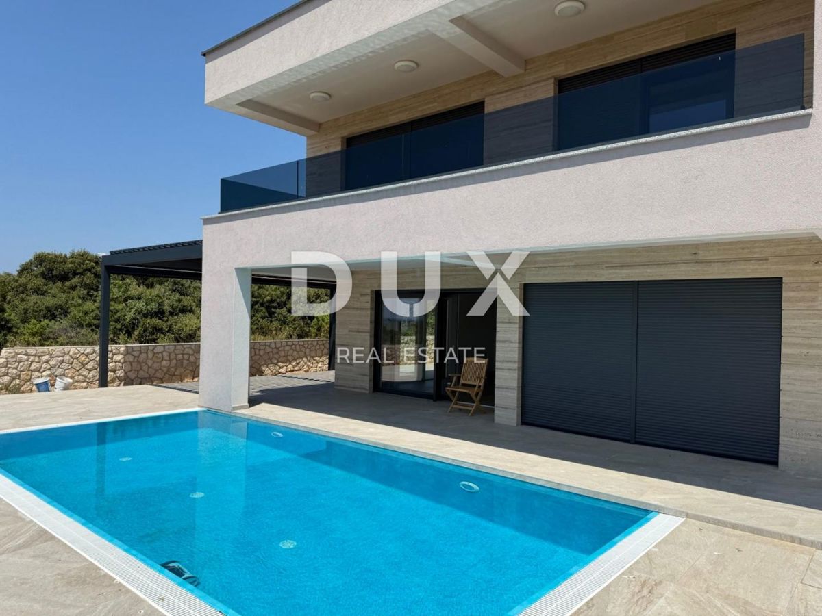 ISOLA DI PAG, MANDRE, casa di prima classe con piscina, di nuova costruzione.