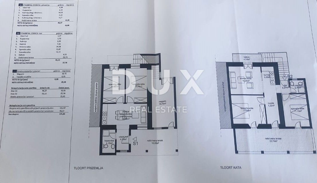 ISOLA DI PAŠMAN, ŽDRELAC - Casa bifamiliare in prima fila al mare
