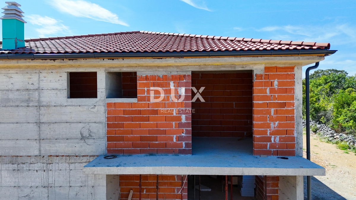 ISOLA DI KRK, MALINSKA - Moderna casa bifamiliare con vista mare